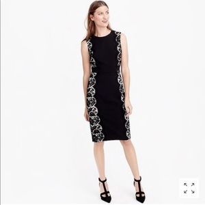 NWOT JCrew black lace panel dress